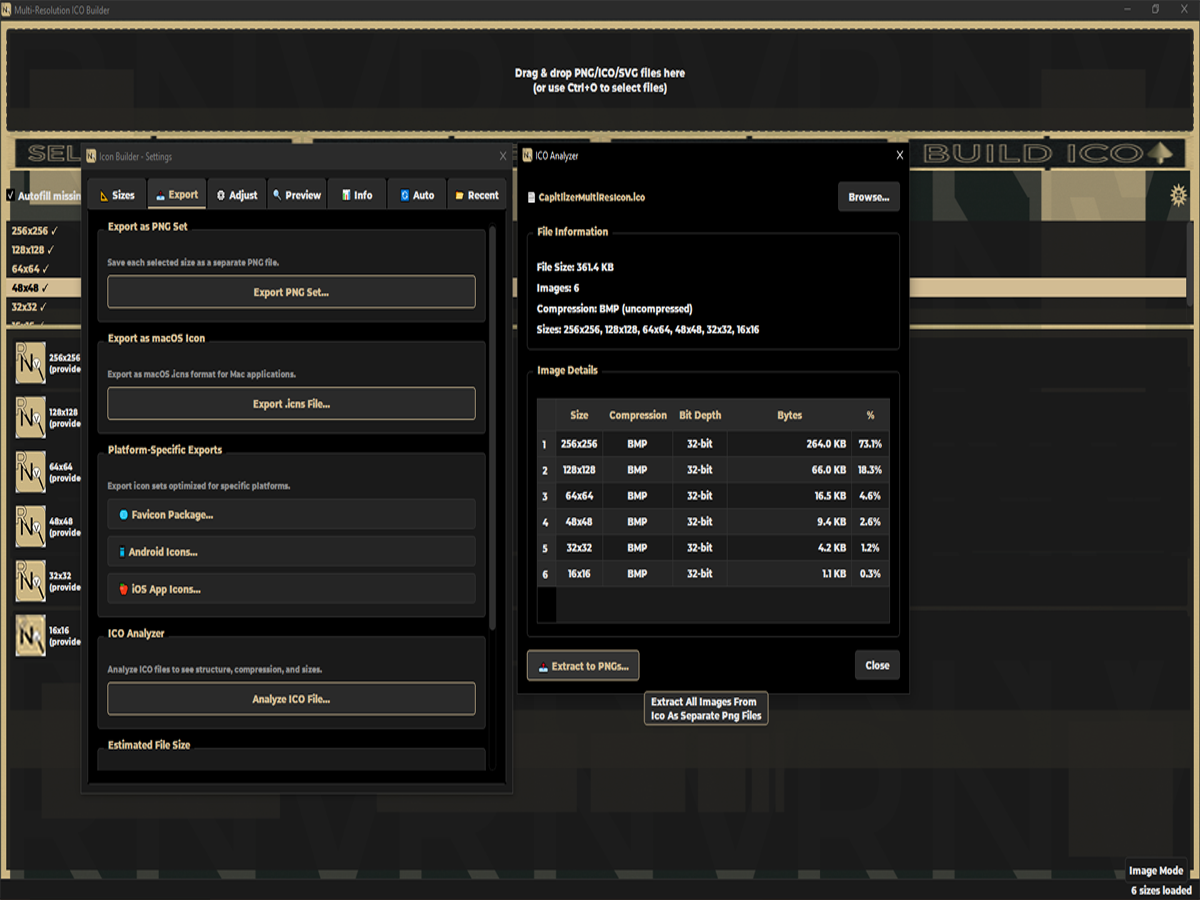 RNV Icon Builder screenshot